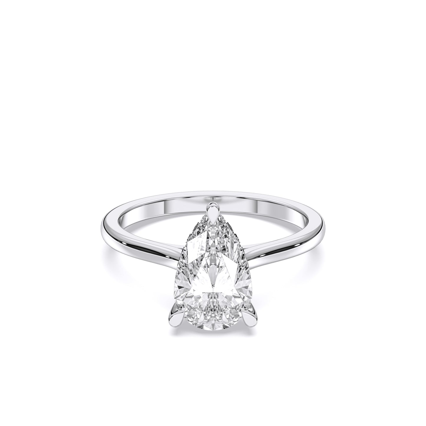PEAR HIDDEN HALO RING