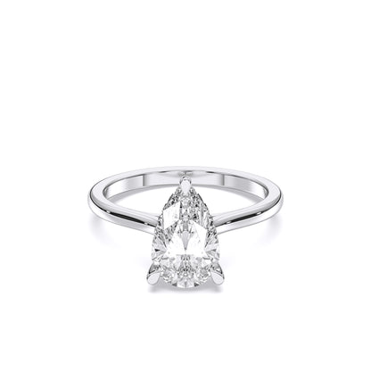 PEAR HIDDEN HALO RING