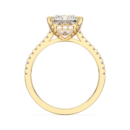 PRINCESS HIDDEN HALO WITH SIDE STONE