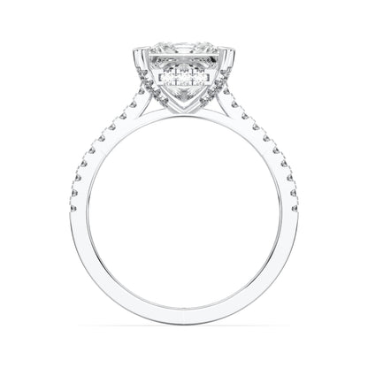 PRINCESS HIDDEN HALO WITH SIDE STONE