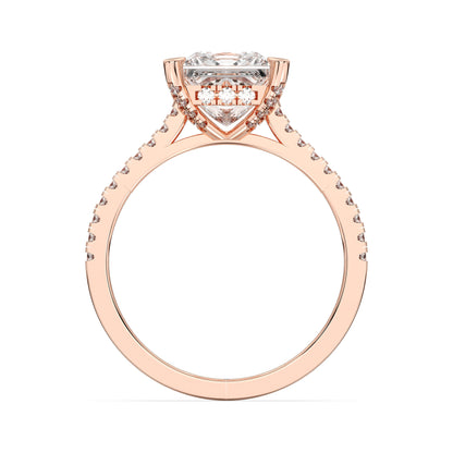 PRINCESS HIDDEN HALO WITH SIDE STONE