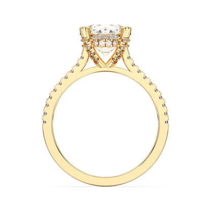 ROUND HIDDEN HALO WITH SIDE STONE