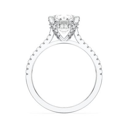 ROUND HIDDEN HALO WITH SIDE STONE