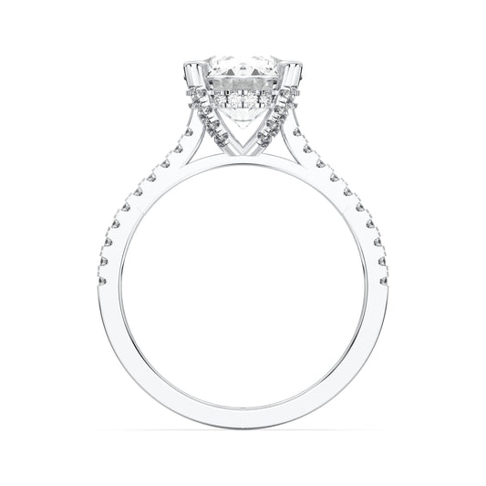 ROUND HIDDEN HALO WITH SIDE STONE