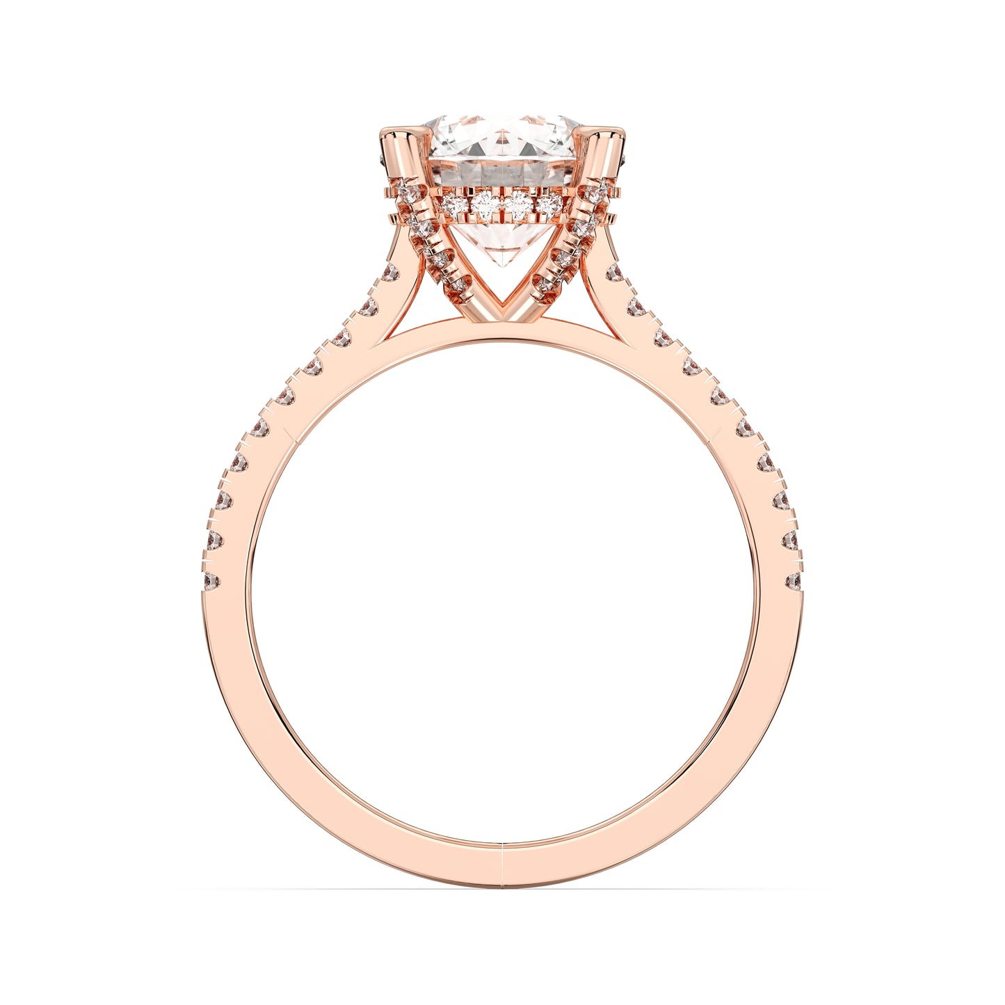 ROUND HIDDEN HALO RING