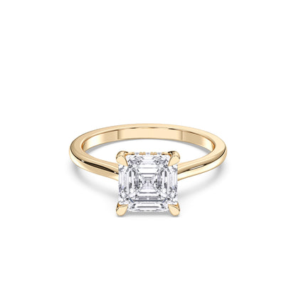 SQ.EMERALD HIDDEN HALO RING