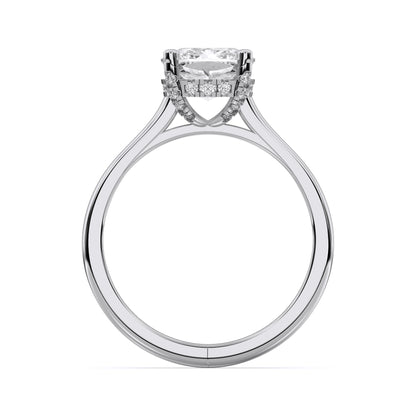SQ.CUSHION HIDDEN HALO RING