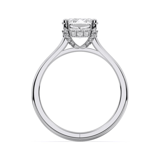 SQ.CUSHION HIDDEN HALO RING