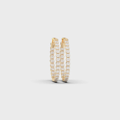ROUND IN-OUT HOOPS EARRING