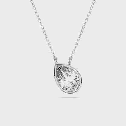 PEAR BEZEL SOLITAIRE PENDANT
