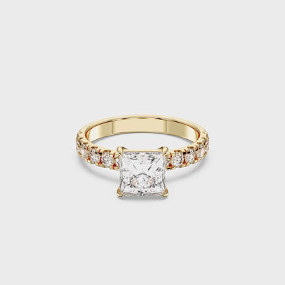PRINCESS SIDESTONE RING(THICK)