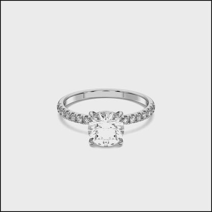 ROUND SIDESTONE RING (THIN)