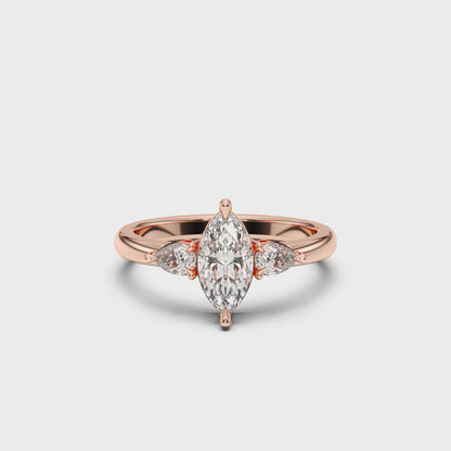 MQ/PS 3 STONES RING