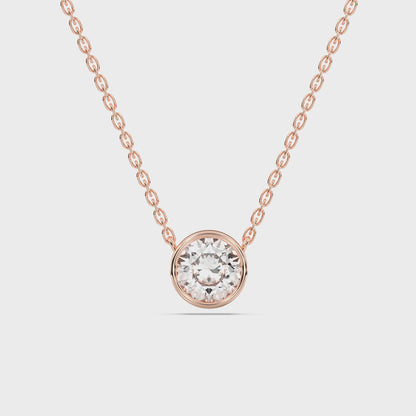 ROUND BEZEL SOLITAIRE PENDANT