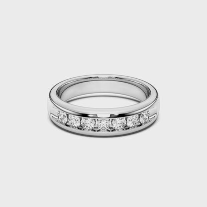 MENS 7STONE WEDDING BAND
