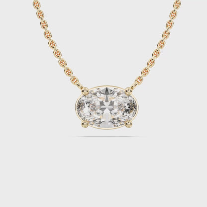 OVAL SOLITAIRE PENDANT