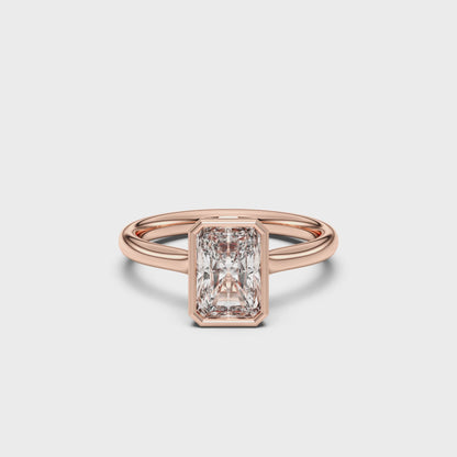 RADIANT BEZEL SOLITAIRE RING