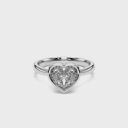 HEART BEZEL SOLITAIRE RING