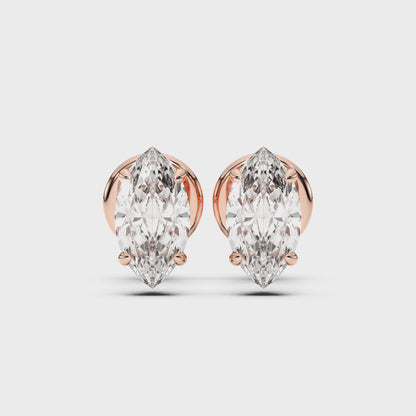 MARQUISE  V PRONG STUDS