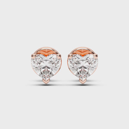 HEART 3PRONG STUDS