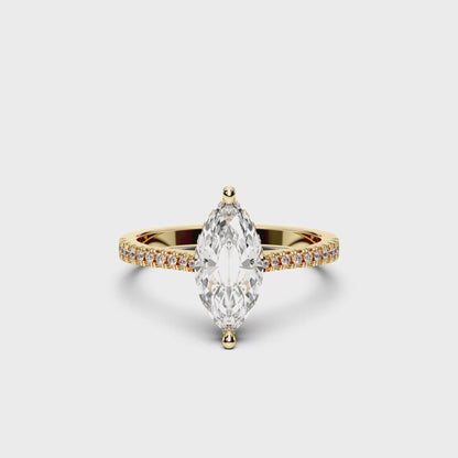 MARQUISE HIDDEN HALO WITH SIDE STONE