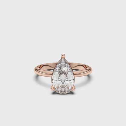 PEAR SOLITAIRE RING