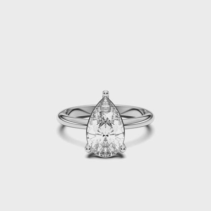 PEAR SOLITAIRE RING
