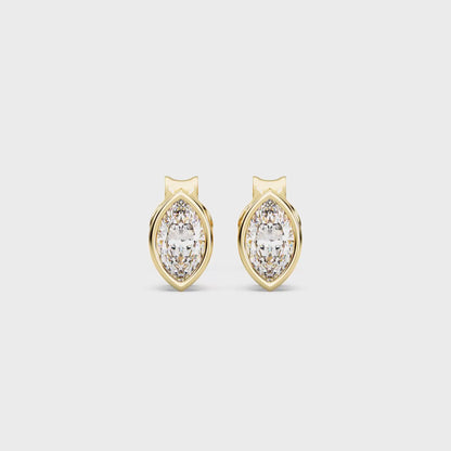 MARQUISE BEZEL STUDS