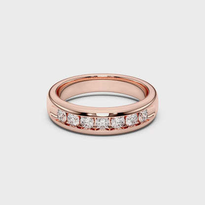 MENS 7STONE WEDDING BAND