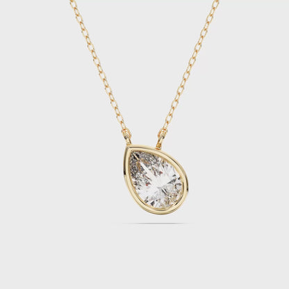 PEAR BEZEL SOLITAIRE PENDANT
