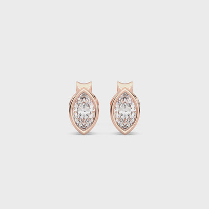 MARQUISE BEZEL STUDS
