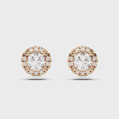 ROUND HALO EARRING