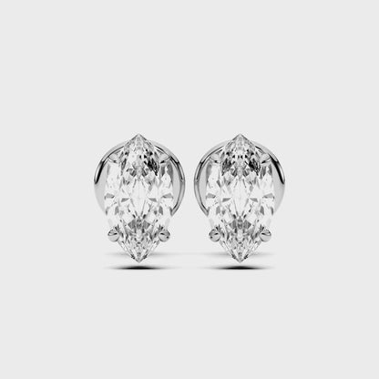 MARQUISE  V PRONG STUDS