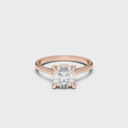 ROUND HIDDEN HALO RING