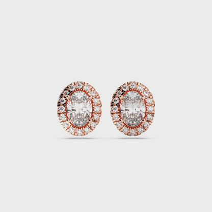 OVAL HALO EARRING