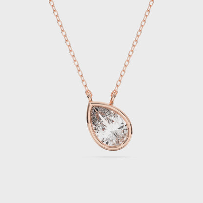 PEAR BEZEL SOLITAIRE PENDANT