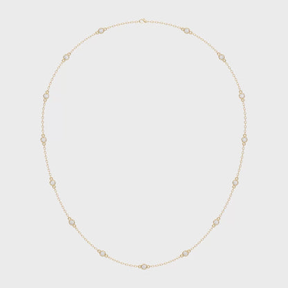 ROUND DIAMOND BY THE YARD NECKLACE