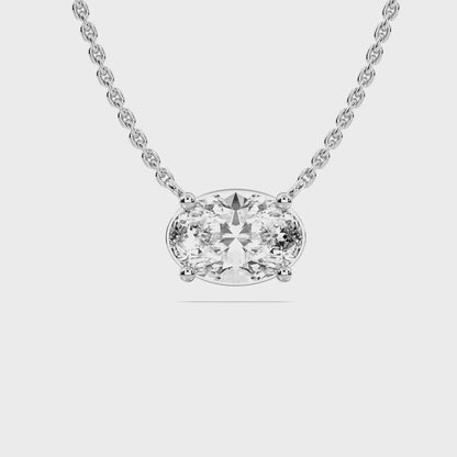 OVAL SOLITAIRE PENDANT