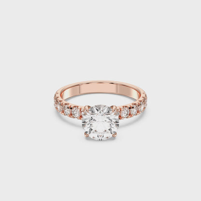 ROUND SIDESTONE RING (THICK)