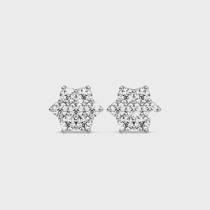 ROUND CLUSTER EARRINGS