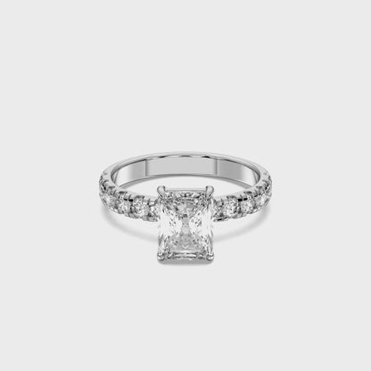 RADIANT SIDESTONE RING (THICK)