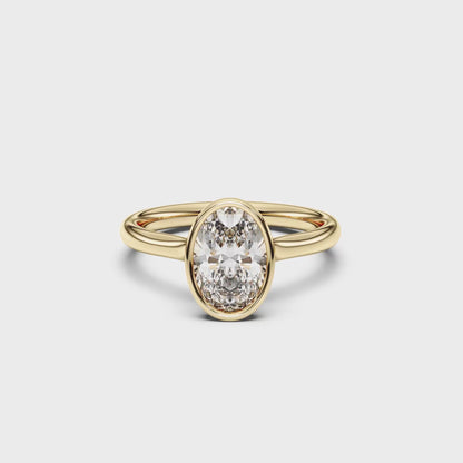 OVAL BEZEL SOLITAIRE RING