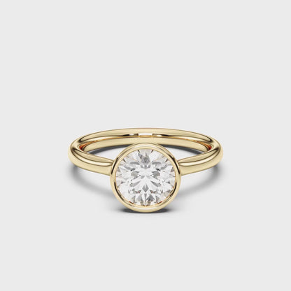 ROUND BEZEL SOLITAIRE RING