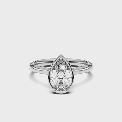 PEAR BEZEL SOLITAIRE RING