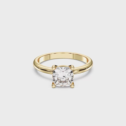 SQ.CUSHION SOLITAIRE RING