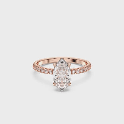 MARQUISE SIDESTONE RING (THIN)