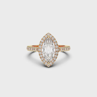 MARQUISE HALO RING