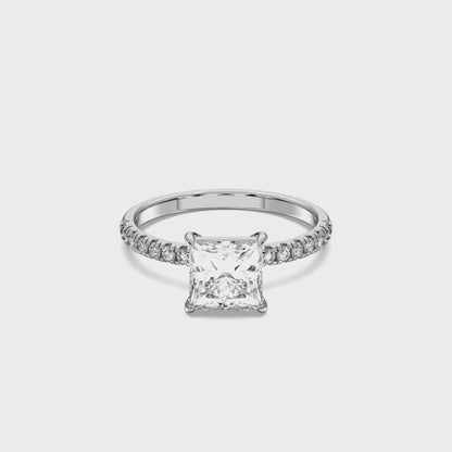 PRINCESS SIDESTONE RING (THIN)