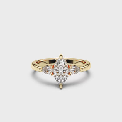 MQ/PS 3 STONES RING