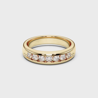 MENS 7STONE WEDDING BAND